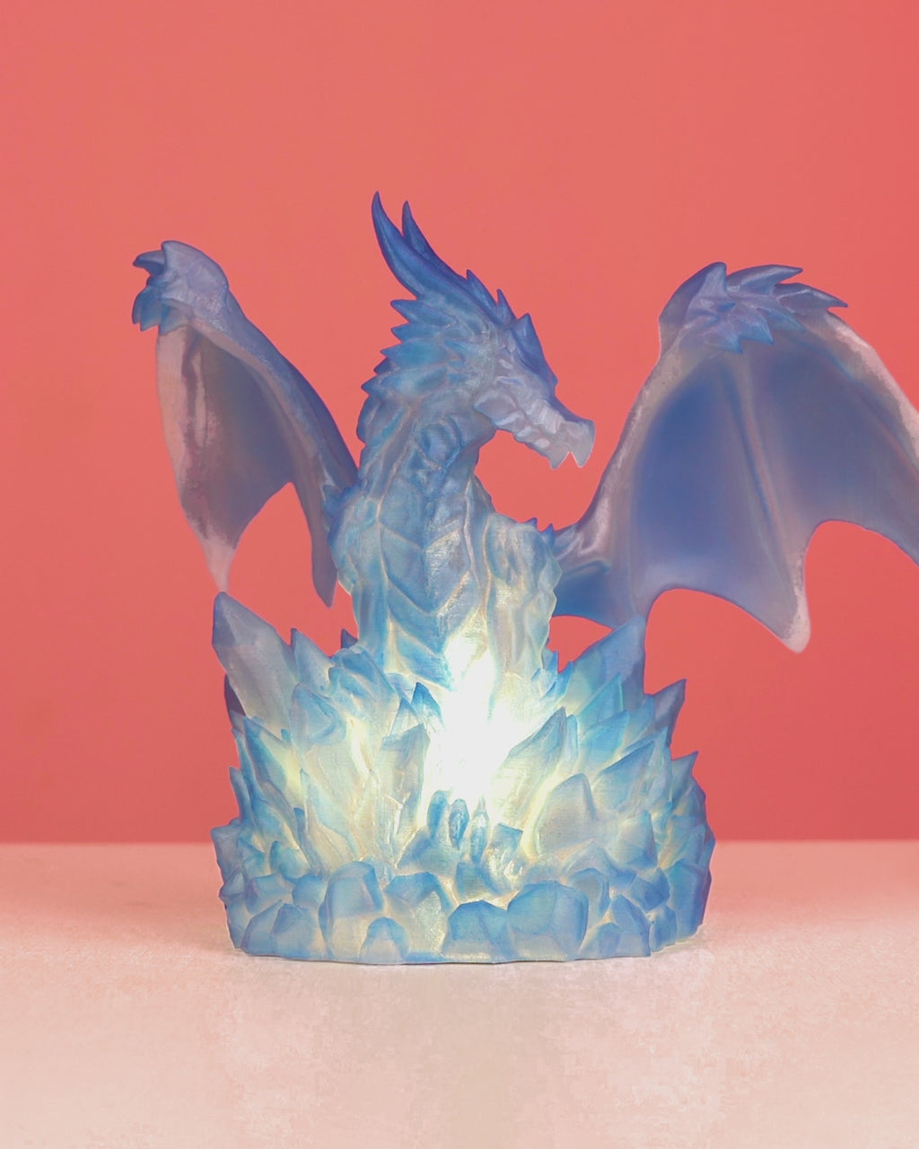 Lampe De Table Dragon De Glace